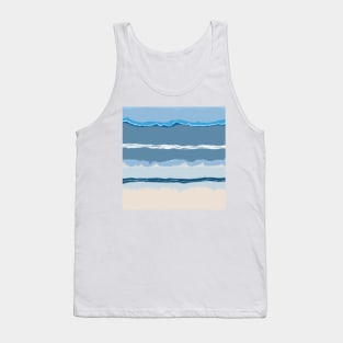 Ocean Blue Rothko Abstract Expressionist Tank Top